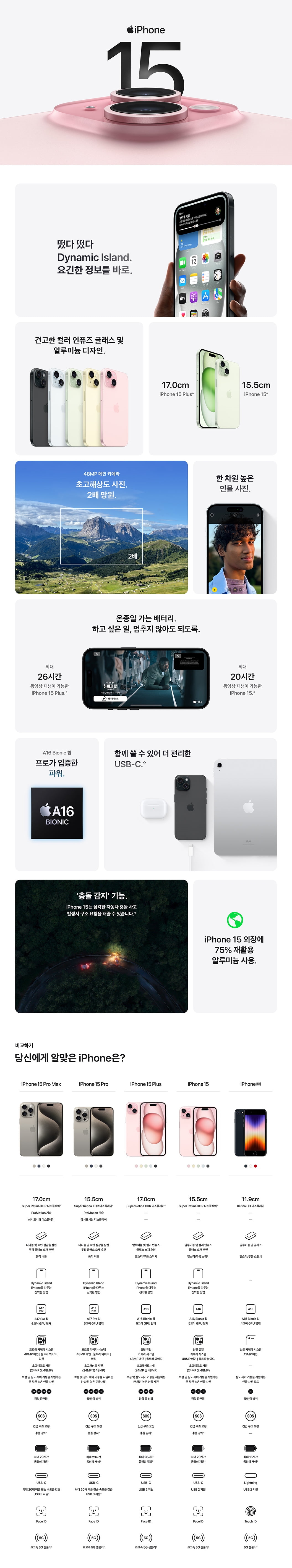  애플 아이폰15 128G, iphone15 128G, 아이폰15 128G 중고폰 상세페이지